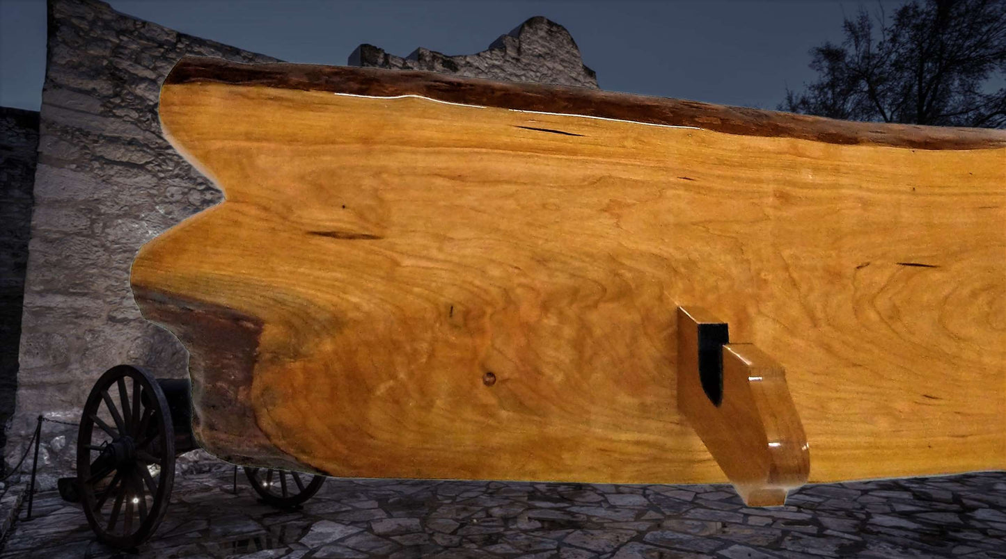 Walker Wood Gifts Gun Display Live Edge Rustic Unique Cherry Gun Rack Lever Action Rifle Wall Display Collectors Fathers Day Gift