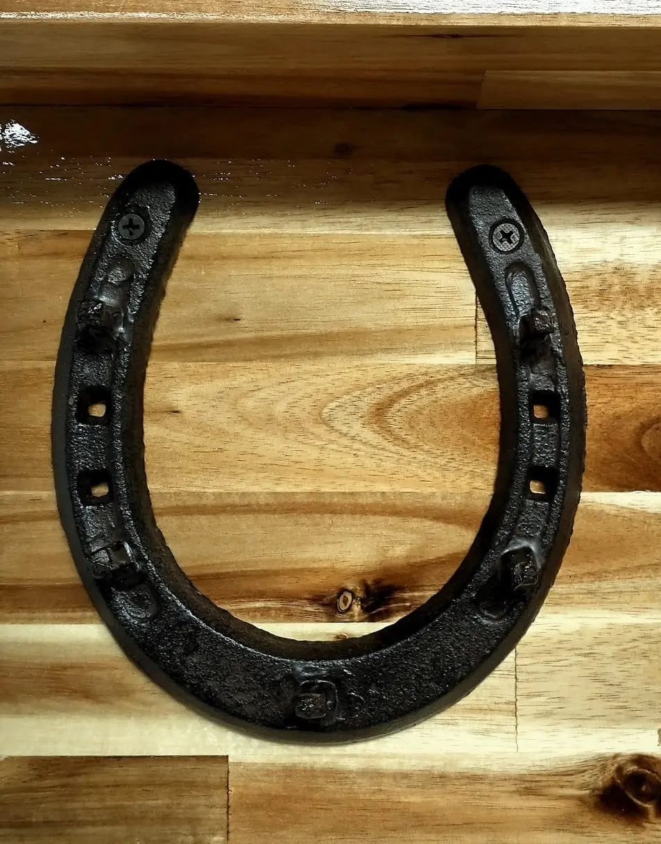 Walker Wood Gifts gun rack Tradition Lever Action Henry Horseshoe Acacia Wood Rifle Gun Shelf Display Western Farmhouse Gift