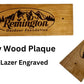 Walker Wood Gifts Novelties Rustic Cherry Remington Gun Plaque, Laser Burned, Ranch Cowboy Decor Gift