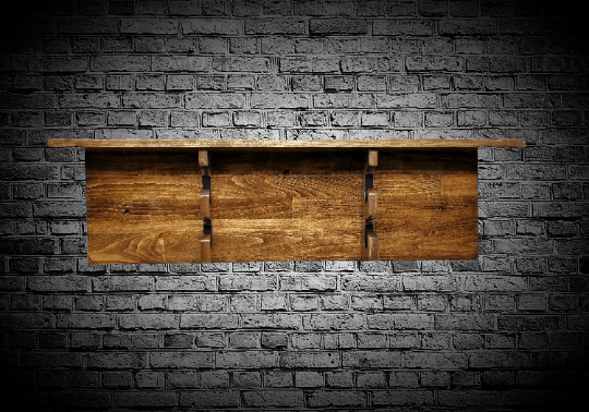 Walker Wood Gifts sword display Traditional 2 TIER SWORD Rack and Shelf Display Beautiful Walnut Finish Military Saber, Samurai Katana, Long Sword Great Collectors Gift