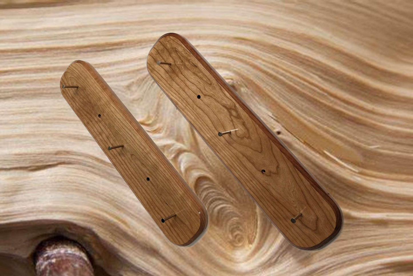 Walker Wood Gifts sword stands Copy of 8 Tier Katana Sword Wall Rack Oak Uprights Mohogany Finish Backers Shipping Included