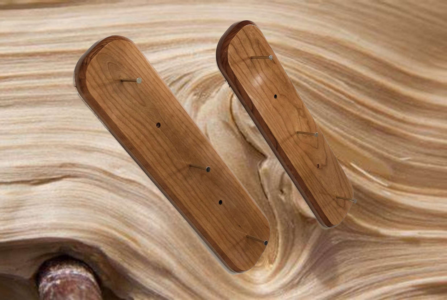Walker Wood Gifts sword stands Copy of 8 Tier Katana Sword Wall Rack Oak Uprights Mohogany Finish Backers Shipping Included