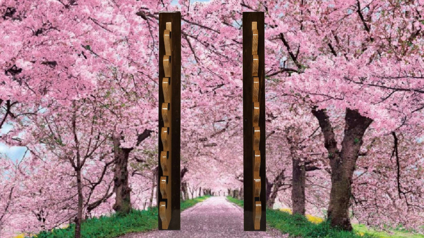 Walker Wood Gifts sword stands Copy of Large Professional 8-Tier Katana Sword Stand Exotic Quartersawn Purpleheart Collectors Gift