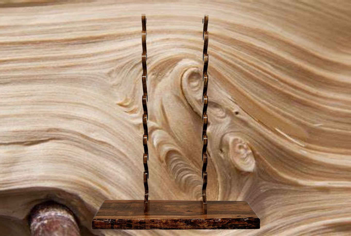 Walker Wood Gifts sword stands Large Professional 9-Tier Katana Sword Stand Exotic Rosewood Collectors Gift