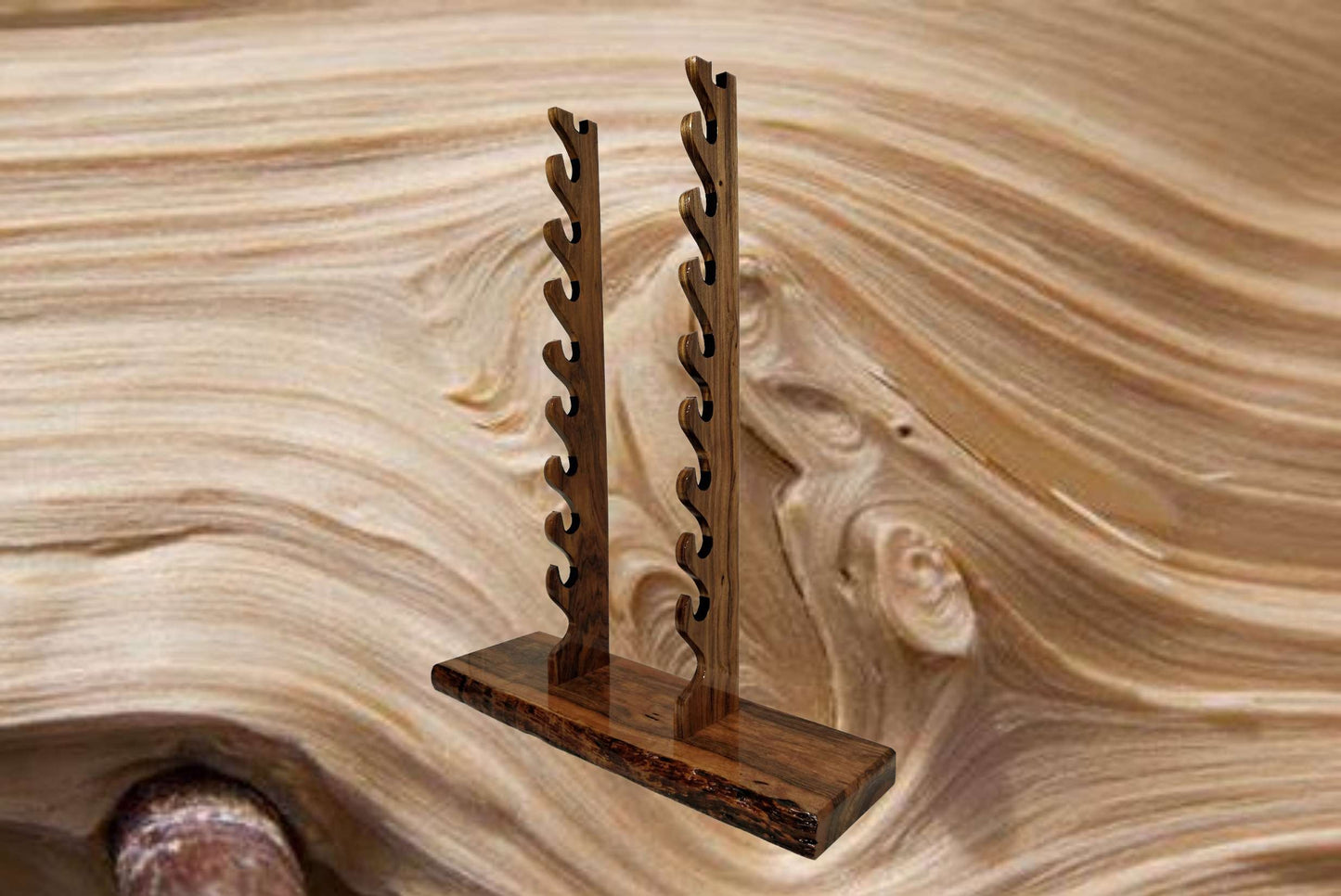 Walker Wood Gifts sword stands Large Professional 9-Tier Katana Sword Stand Exotic Rosewood Collectors Gift