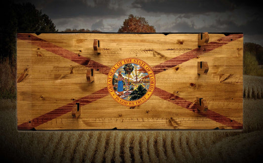 walkerwoodgifts Home & Garden Custom 3 Place Handcrafted Rustic Florida State Flag Gun Rack Knotty Pine (Copy)
