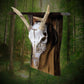 walkerwoodgifts GOAT SKULL, Skull MOUNT, Animal Bones Skull Décor Decorative Wall Mount Shelf, Wall Display Skull Decoration For New Home Gift