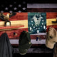 walkerwoodgifts Hat & Coat Rack Patriotic Rustic Flag Coat Rack Shelf Wall Hanging Shotgun Shell Pegs Americana Patriotic Decor, Gift, FREE SHIPPING