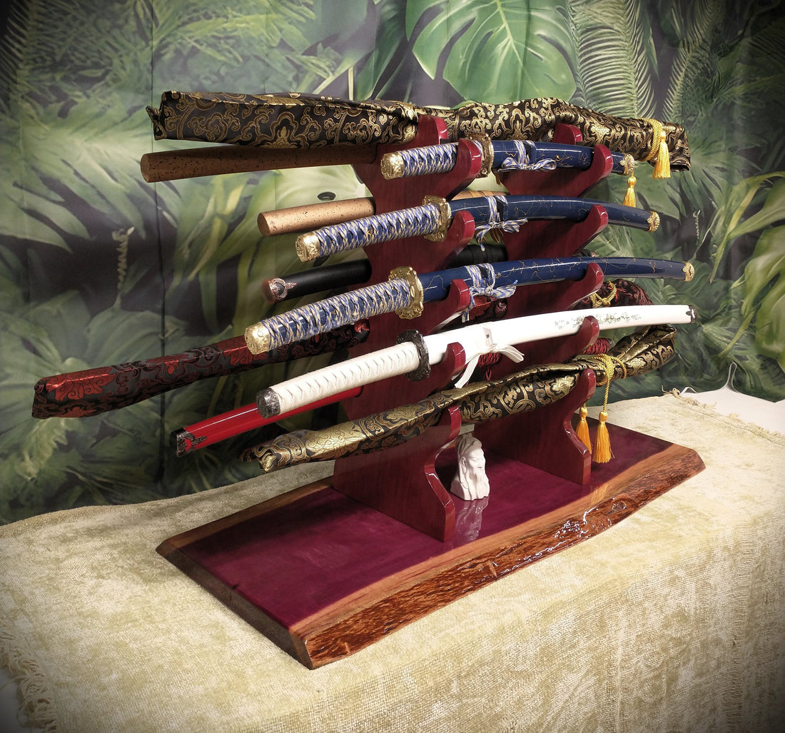 Elegant Wooden Sword Displays for the Professional Collector Walker Wood Gifts