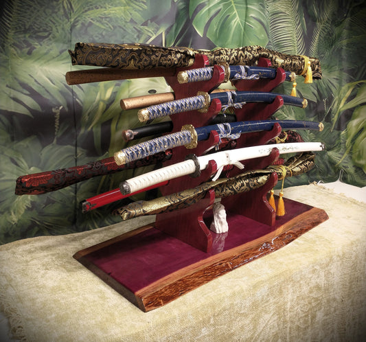 Elegant Wooden Sword Displays for the Professional Collector