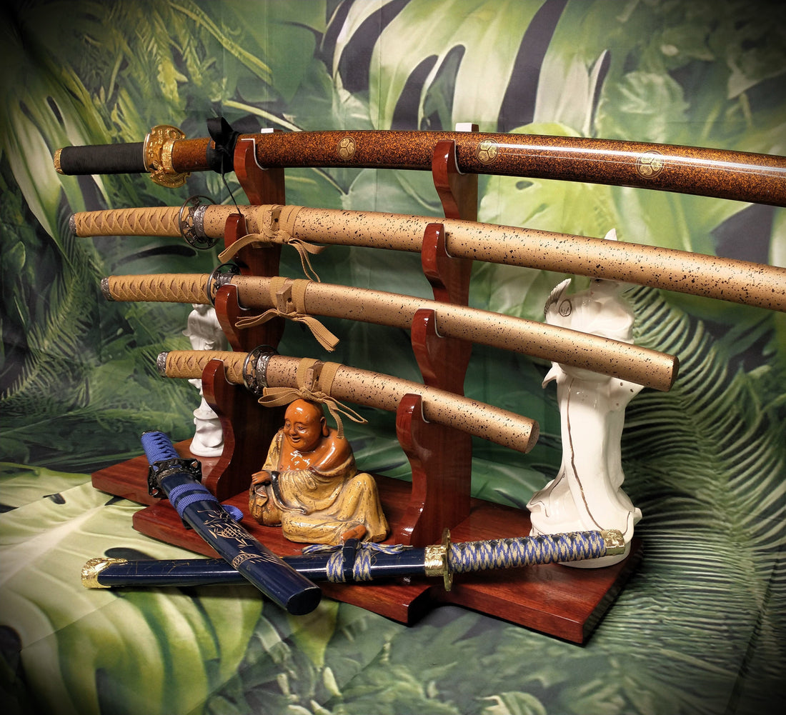 Elegant Wooden Displays for Samurai Sword Collections Walker Wood Gifts