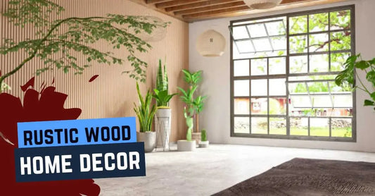 Rustic wood home decor display