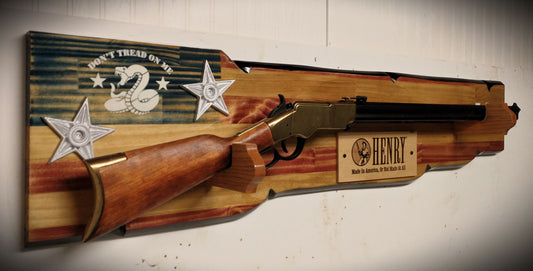 UNIQUE Don't Tread On Me Henry Lever Action Rifle Wall Display Collector Gift