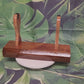 Traditional Minimalist Sword Stand: Stunning Aged Golden Teak and Rosewood Gift