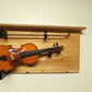 Traditional Rustic Violin Display Shelf: Golden Cabin Pine, Musical Decor