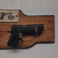 Rustic Knotty Pine 1911 Government Colt 45 Pistol Wall Mount Display Collectors Gift