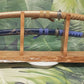 Beautiful Live Edge Cherry Sword Display 2 Tiers of Rustic Elegance for Samurai Enthusiasts