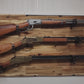 Rustic Cabin Acacia Striking Eagle 3 Place Lever Action Gun Rifle Display Collector Gift