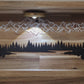 Lighted Quilt Rack with Shelf | Rustic Cabin Acacia Quilt Display | Mountain Lodge Wall Hanging | Handmade Quilt Holder | Cabin Décor