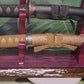 Rustic 3-Tier Live Edge Purple Swamp Oak & Purpleheart Samurai Katana Sword Display Great Gift