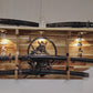 Bushido Lighted 2-Tier Samurai Sword Display Katana Wall Shelf with LED Lights Warrior Armor Decor