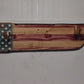 Rustic Old Glory Shotgun Display Faux Live Edge Knotty Pine Cabin Décor Collectors Gift