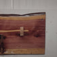 Rustic Live Edge Red Cedar Pistol Wall Display Marshal Badge Gift