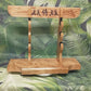 Rustic 3 Tier Quarter Sawn Black Cherry Japanese Samurai Sword Display Stand Collectors Gift