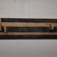 Traditional Solid Cabin Oak Shotgun Rifle Rack Thin Blue Line Patriotic Police Collector Gift