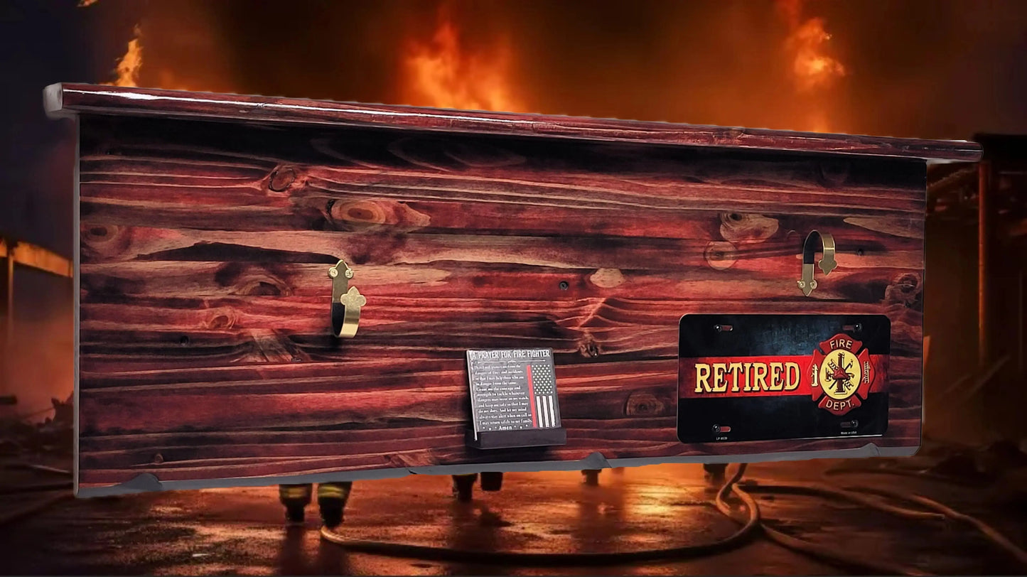 Walker Wood Gifts Fireman's Axe Display Traditional Fireman's Axe Display Shelf for Retired Firefighters Gift