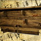 Walker Wood Gifts guitar rack Rustic Violin Display Rack and Shelf | Knotty Pine with Walnut Finish | Grandma Grandpa Musical Gift Decor