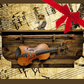 Walker Wood Gifts guitar rack Rustic Violin Display Rack and Shelf | Knotty Pine with Walnut Finish | Grandma Grandpa Musical Gift Decor