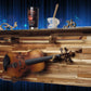 Walker Wood Gifts guitar rack Traditional Acacia Violin Display with Shelf Great Grandma Grandpa Musical Gift Decor