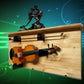 Walker Wood Gifts guitar rack Traditional Rustic Violin Display Shelf: Golden Cabin Pine, Musical Decor