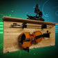 Walker Wood Gifts guitar rack Traditional Rustic Violin Display Shelf: Golden Cabin Pine, Musical Decor
