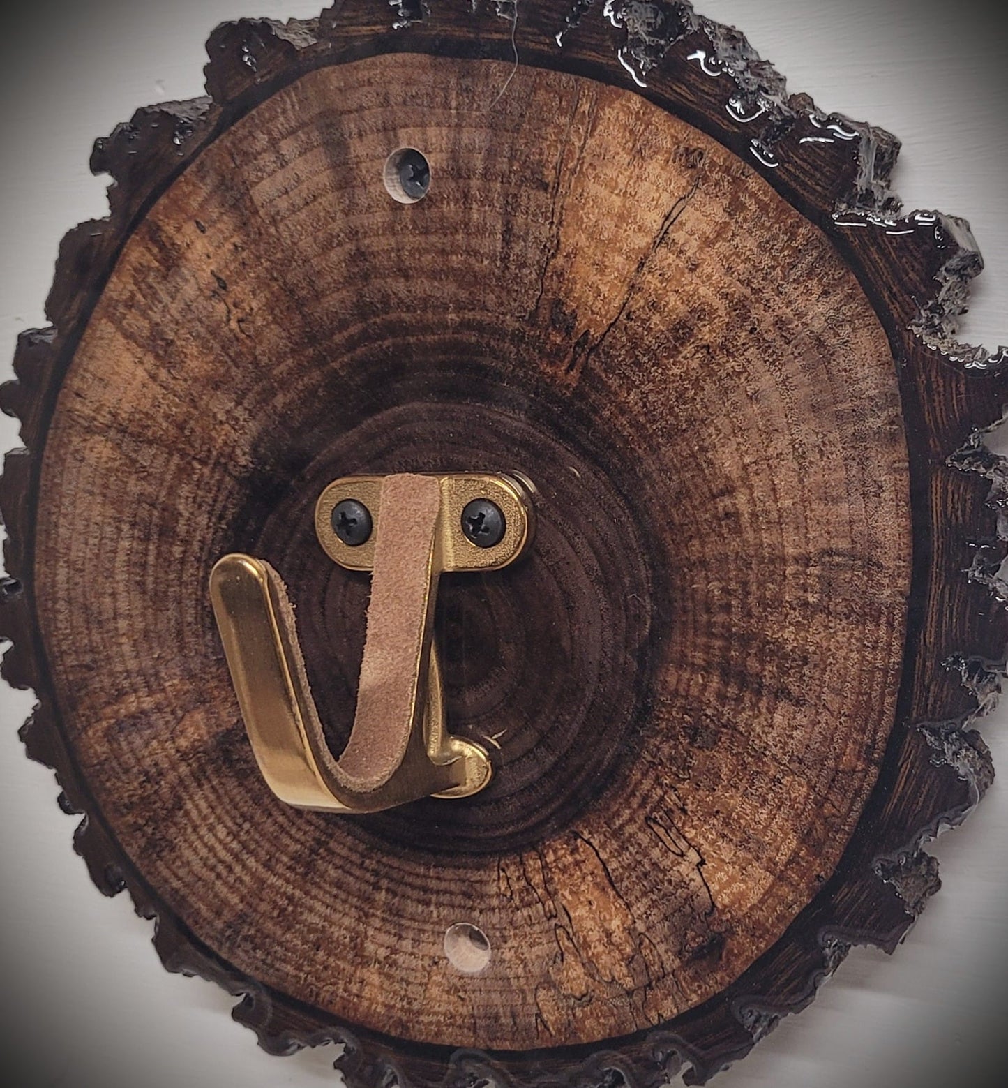 Walker Wood Gifts Gun Display Live Edge Spalted Black Walnut Rifle Display - Rustic Rifle Mount Collector Gift