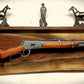 Walker Wood Gifts Gun Display Live Edge Traditional Lever Action Solid Flame Walnut Brass Eagle Rifle Display