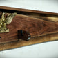 Walker Wood Gifts Gun Display Live Edge Traditional Lever Action Solid Flame Walnut Brass Eagle Rifle Display