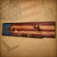 Walker Wood Gifts Gun Display M1 Garand Rifle & K-Bar Display Rack – Handcrafted Old Glory Rustic Gun Display
