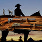 Walker Wood Gifts Gun Display RUSTIC 2 Place Lever Action Shelf Gun Display Hunting Gift Lodge Cabin Cottage Décor