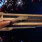 Walker Wood Gifts Gun Display Rustic 250th Bicentennial Lever Action Gun Display Faux Live Edge Pine Collectors Gift