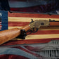Walker Wood Gifts Gun Display Rustic 250th Freedom American Flag Lever Action Gun Display Faux Live Edge Pine