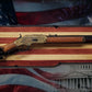 Walker Wood Gifts Gun Display Rustic 250th Freedom American Flag Lever Action Gun Display Faux Live Edge Pine