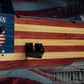 Walker Wood Gifts Gun Display Rustic 250th Freedom American Flag Lever Action Gun Display Faux Live Edge Pine
