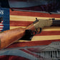 Walker Wood Gifts Gun Display Rustic 250th Freedom American Flag Lever Action Gun Display Faux Live Edge Pine