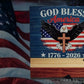 Walker Wood Gifts Gun Display Rustic 250th Freedom American Flag Lever Action Gun Display Faux Live Edge Pine