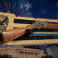 Walker Wood Gifts Gun Display Rustic 250th Freedom USA Lever Action Gun Display Blue Line Faux Live Edge Pine