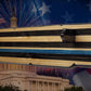 Walker Wood Gifts Gun Display Rustic 250th Freedom USA Lever Action Gun Display Blue Line Faux Live Edge Pine