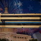 Walker Wood Gifts Gun Display Rustic 250th Freedom USA Lever Action Gun Display Blue Line Faux Live Edge Pine