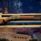 Walker Wood Gifts Gun Display Rustic 250th Freedom USA Lever Action Gun Display Blue Line Faux Live Edge Pine